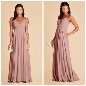 Birdy Grey Pink Pleated Maxi Gown for Weddings